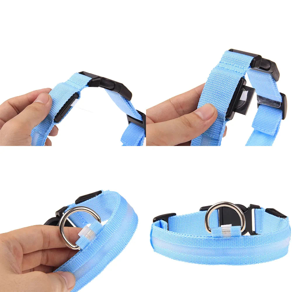 Illuminate Your Pet's Safety with Our LED Adjustable Dog Collar - Waterproof, Blinking & Flashing Light Up Design