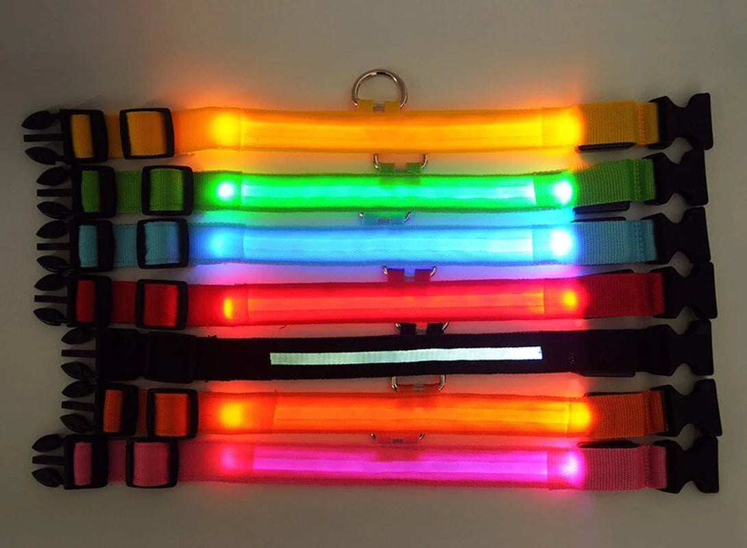 Illuminate Your Pet's Safety with Our LED Adjustable Dog Collar - Waterproof, Blinking & Flashing Light Up Design