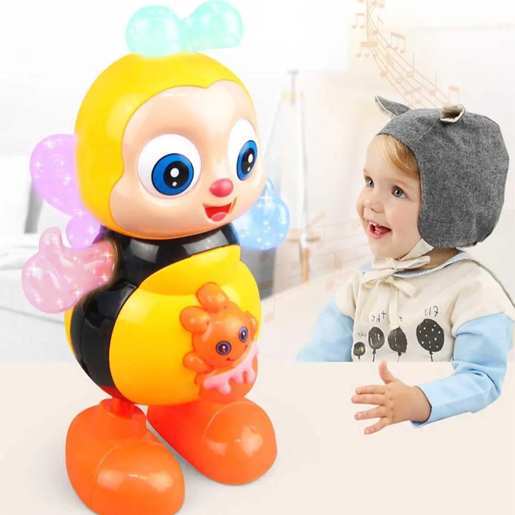 Dancing Bee Baby Toy with Music & LED Lights – Interactive Toddler Sensory Toy, Musical Walking Bee for Infants & Preschool Kids, Early Learning Gift for Boys Girls 18M+
