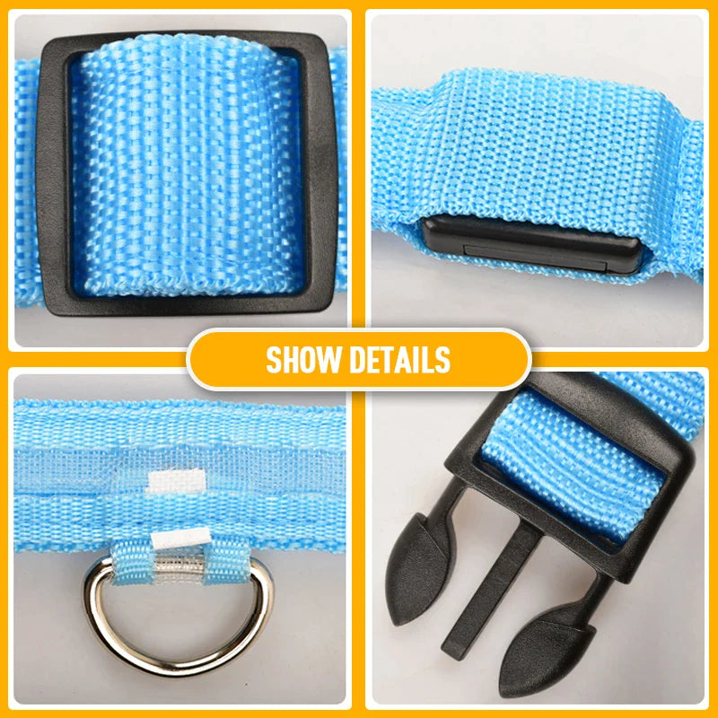 Illuminate Your Pet's Safety with Our LED Adjustable Dog Collar - Waterproof, Blinking & Flashing Light Up Design
