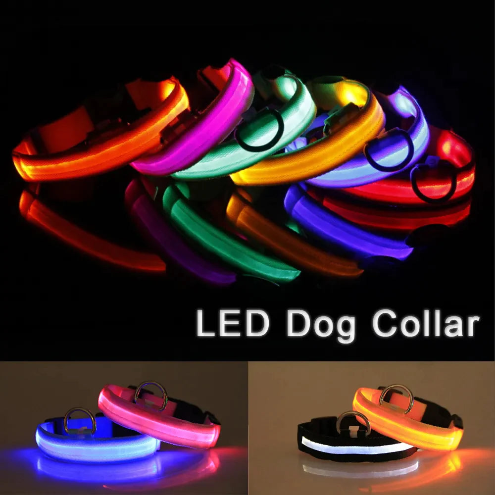 Illuminate Your Pet's Safety with Our LED Adjustable Dog Collar - Waterproof, Blinking & Flashing Light Up Design