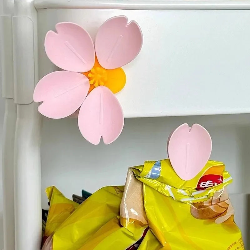 Sakura Magnetic Fridge Magnet Seal Clip Petal Sealing Clip Bag Clip Snack Sealer Multifunctional Kitchen Food Storage DJ005