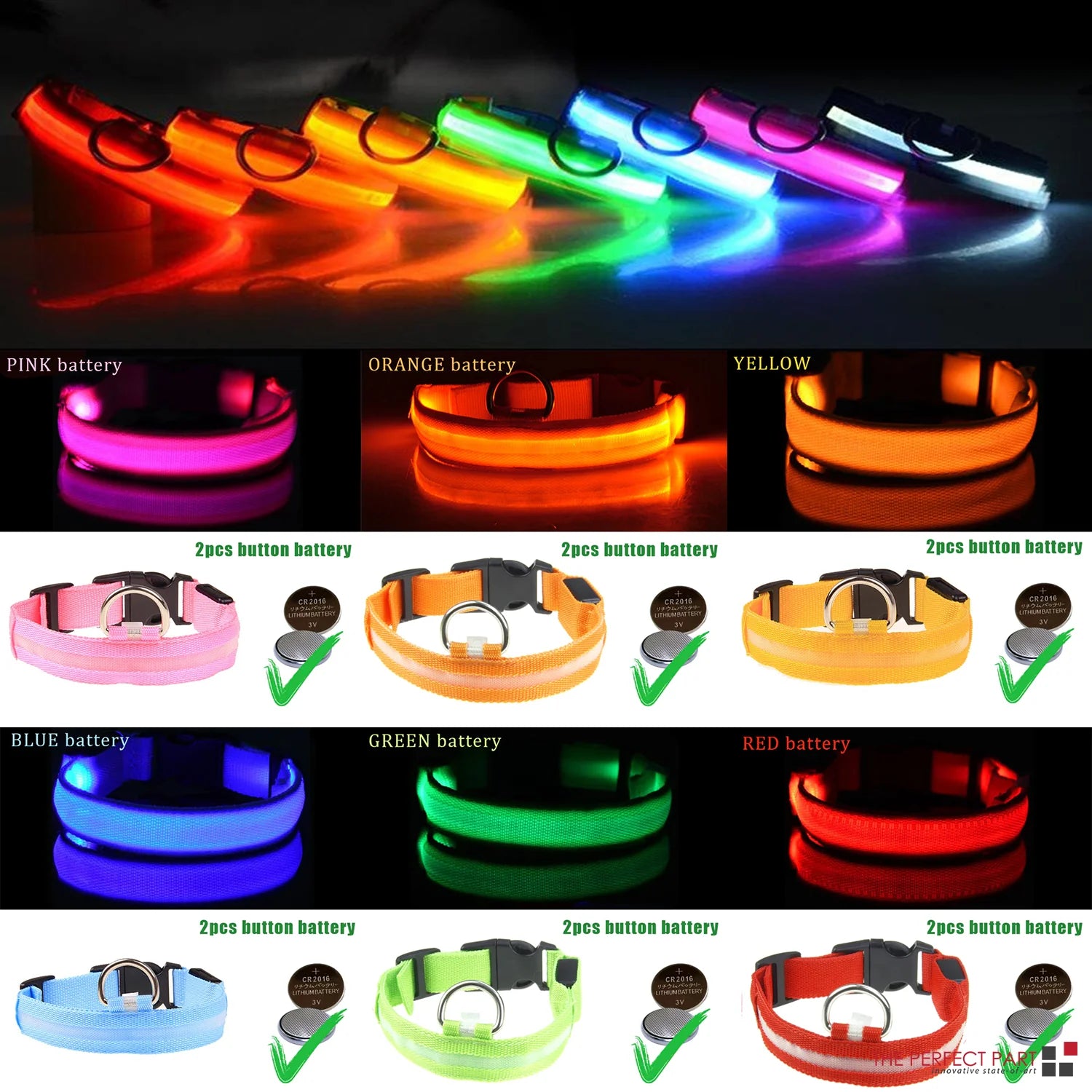 Illuminate Your Pet's Safety with Our LED Adjustable Dog Collar - Waterproof, Blinking & Flashing Light Up Design