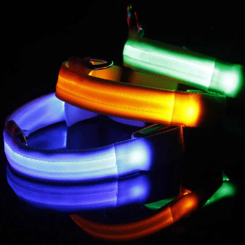 Illuminate Your Pet's Safety with Our LED Adjustable Dog Collar - Waterproof, Blinking & Flashing Light Up Design