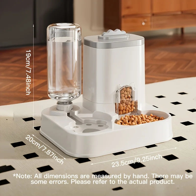 Elevate Your Cat's Hydration with Our 1-Pack Automatic Gravity-Fed Water Dispenser & Feeder - Spill-Proof, Large Capacity Design!