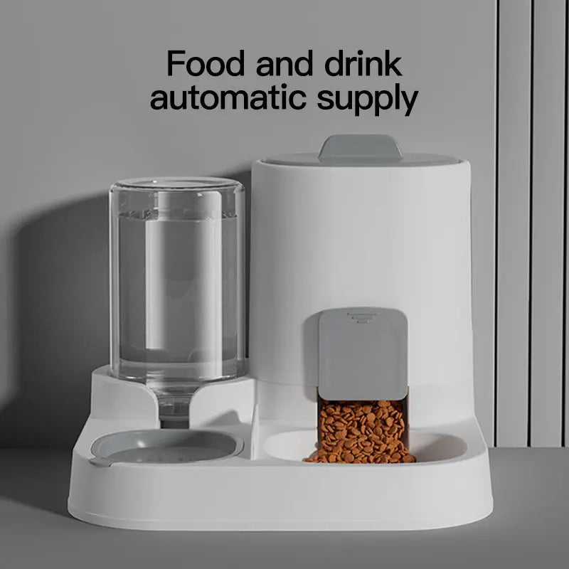 Elevate Your Cat's Hydration with Our 1-Pack Automatic Gravity-Fed Water Dispenser & Feeder - Spill-Proof, Large Capacity Design!