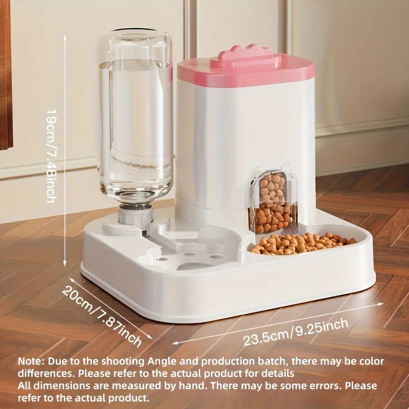 Elevate Your Cat's Hydration with Our 1-Pack Automatic Gravity-Fed Water Dispenser & Feeder - Spill-Proof, Large Capacity Design!