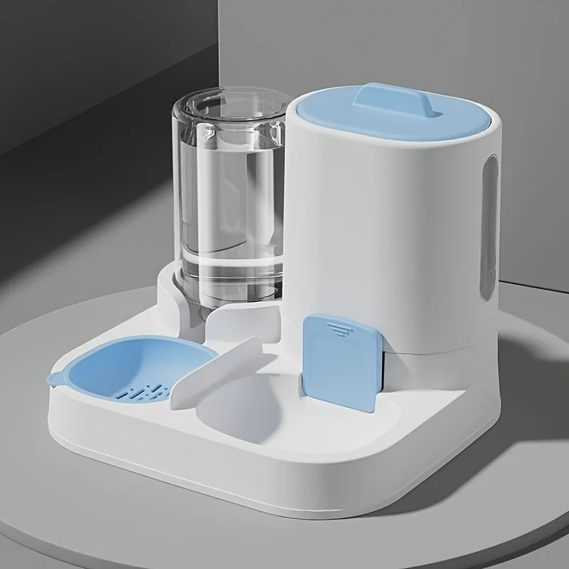 Elevate Your Cat's Hydration with Our 1-Pack Automatic Gravity-Fed Water Dispenser & Feeder - Spill-Proof, Large Capacity Design!