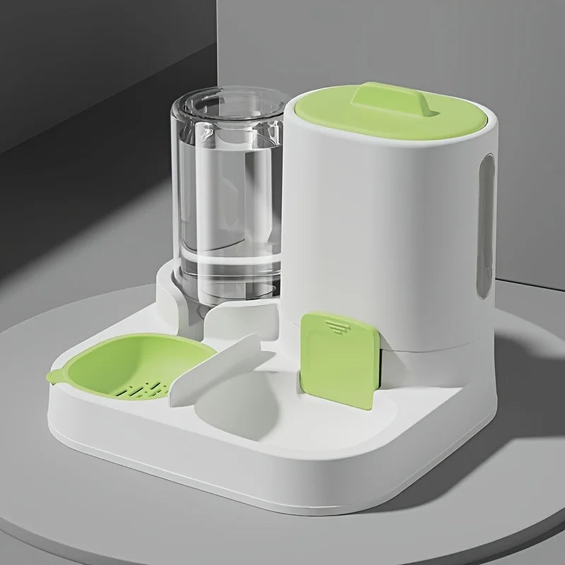 Elevate Your Cat's Hydration with Our 1-Pack Automatic Gravity-Fed Water Dispenser & Feeder - Spill-Proof, Large Capacity Design!