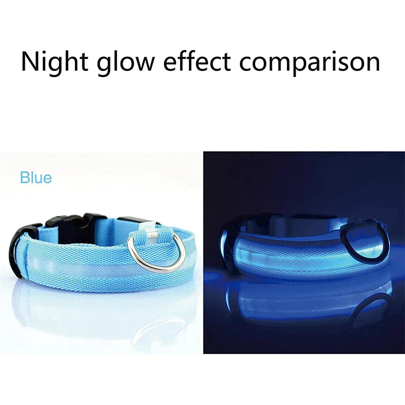 Illuminate Your Pet's Safety with Our LED Adjustable Dog Collar - Waterproof, Blinking & Flashing Light Up Design