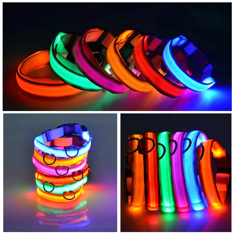 Illuminate Your Pet's Safety with Our LED Adjustable Dog Collar - Waterproof, Blinking & Flashing Light Up Design