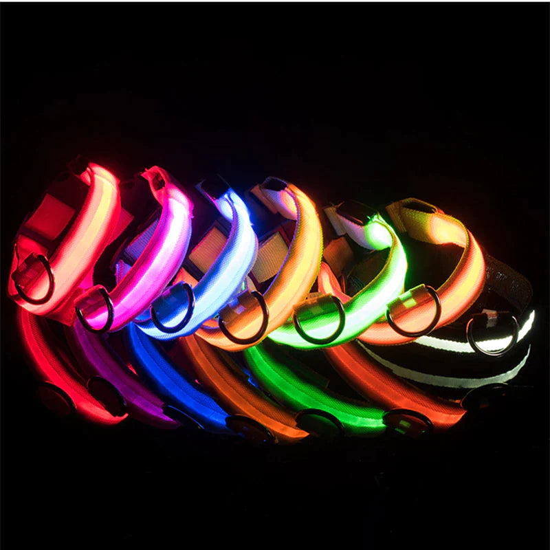 Illuminate Your Pet's Safety with Our LED Adjustable Dog Collar - Waterproof, Blinking & Flashing Light Up Design