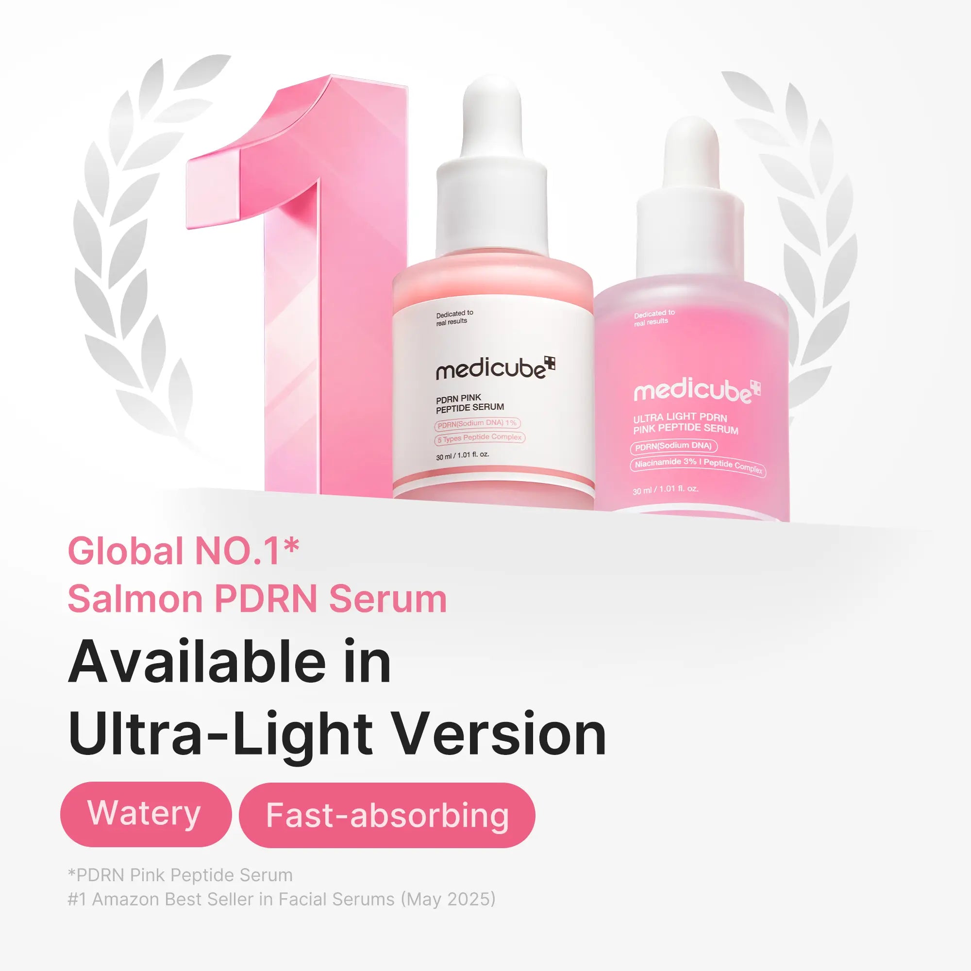 Introducing the Medicube Ultra Light PDRN Pink Peptide Serum - Your Ultimate Lightweight Hydrating Solution with Salmon PDRN & Hyaluronic Acid for a Radiant Glow and Clear Skin!