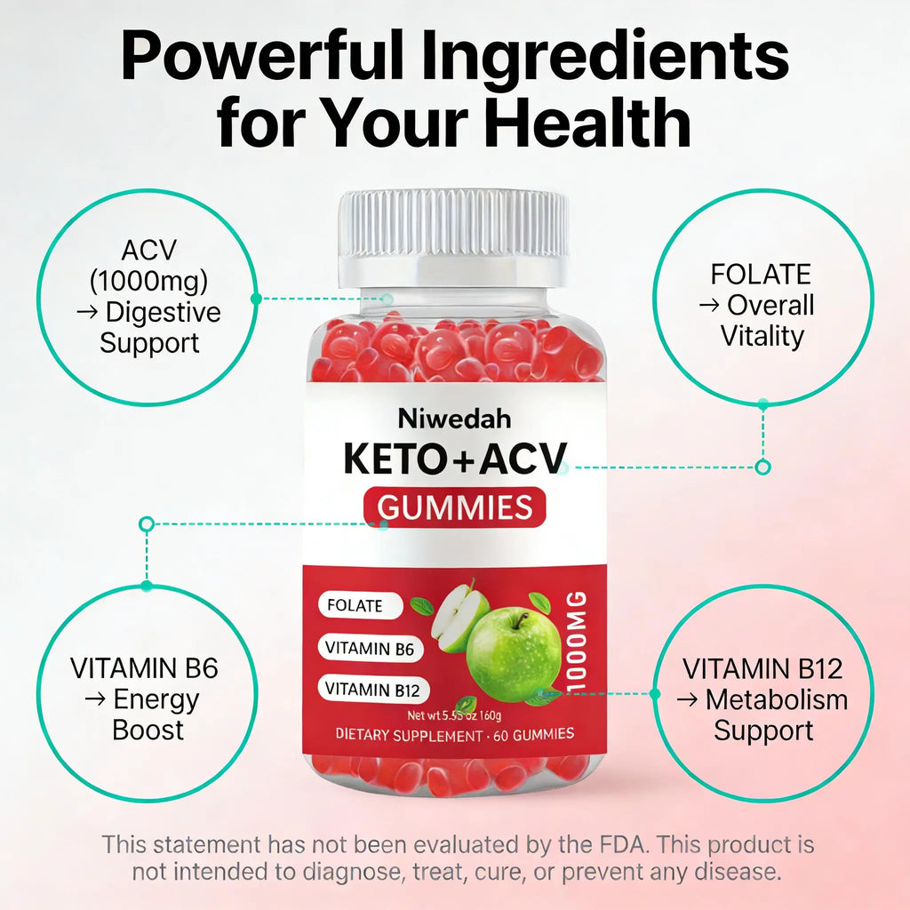 Delicious Apple Cider Vinegar Gummies for Daily Wellness, Metabolism Boost & Digestive Support - The Tasty ACV Alternative You've Been Waiting For!